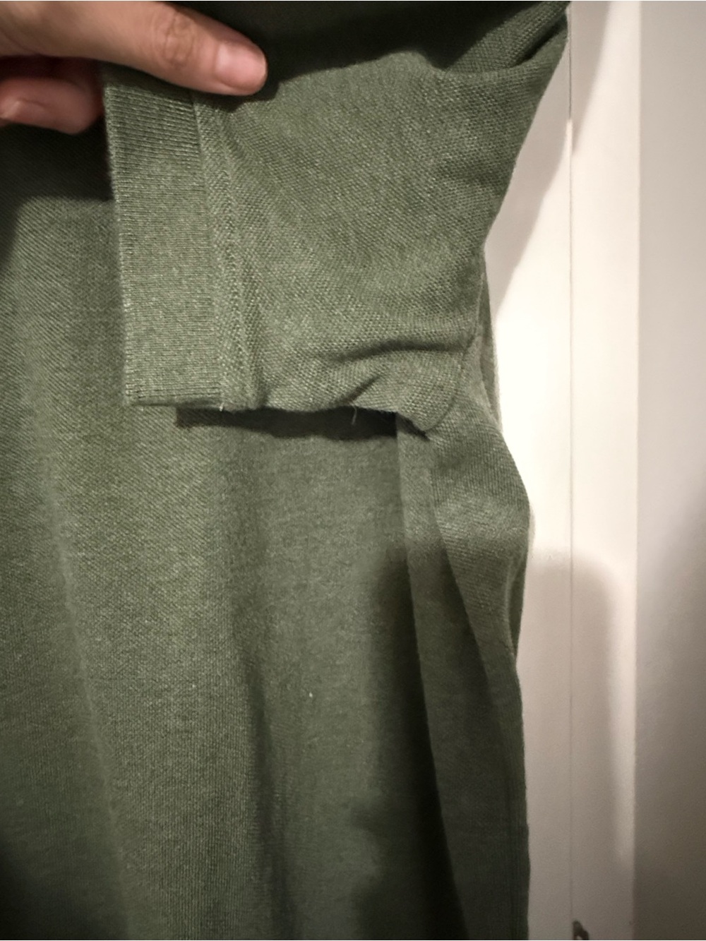 116. Tommy Hilfiger Pique Men’s Olive Green Polo Shirt Large - Picture 5 of 8